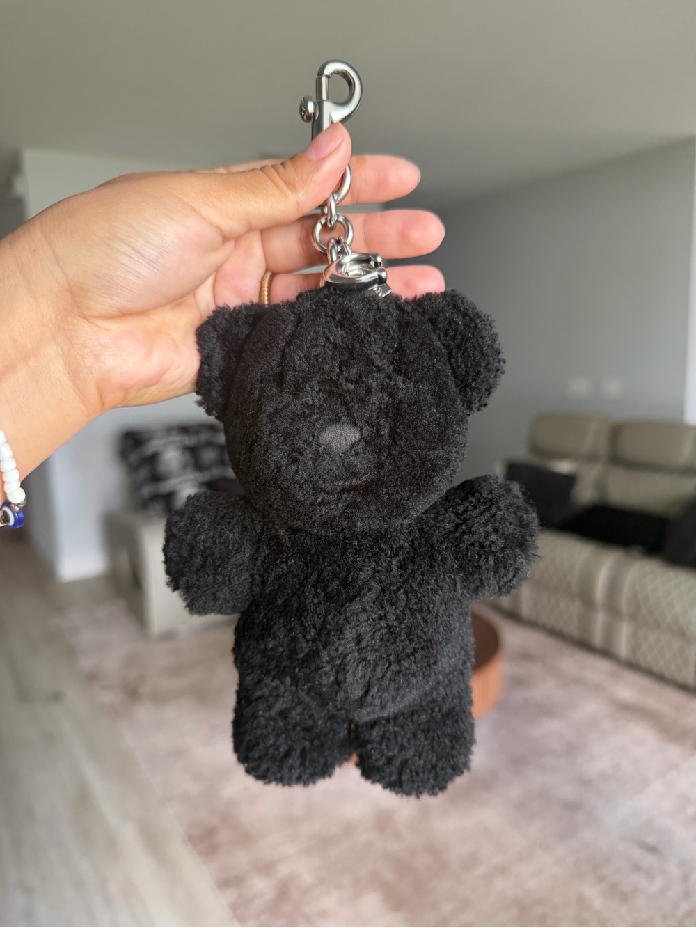 Coach Black Bear Shearling Charm